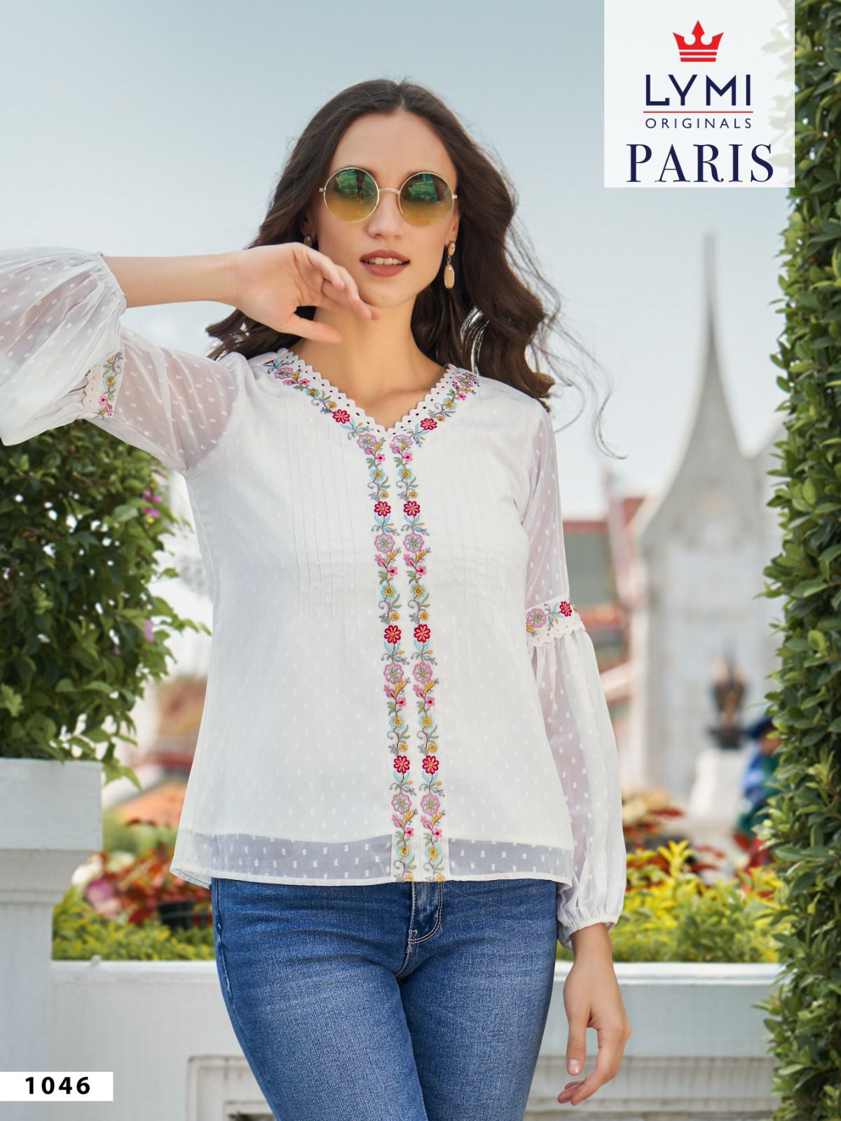 Paris By Rangoon Embroidery Western Wear Ladies Top Wholesale Shop In Surat